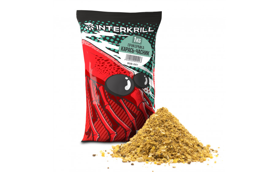 Прикормка INTERKRILL Карась-Чеснок 1кг