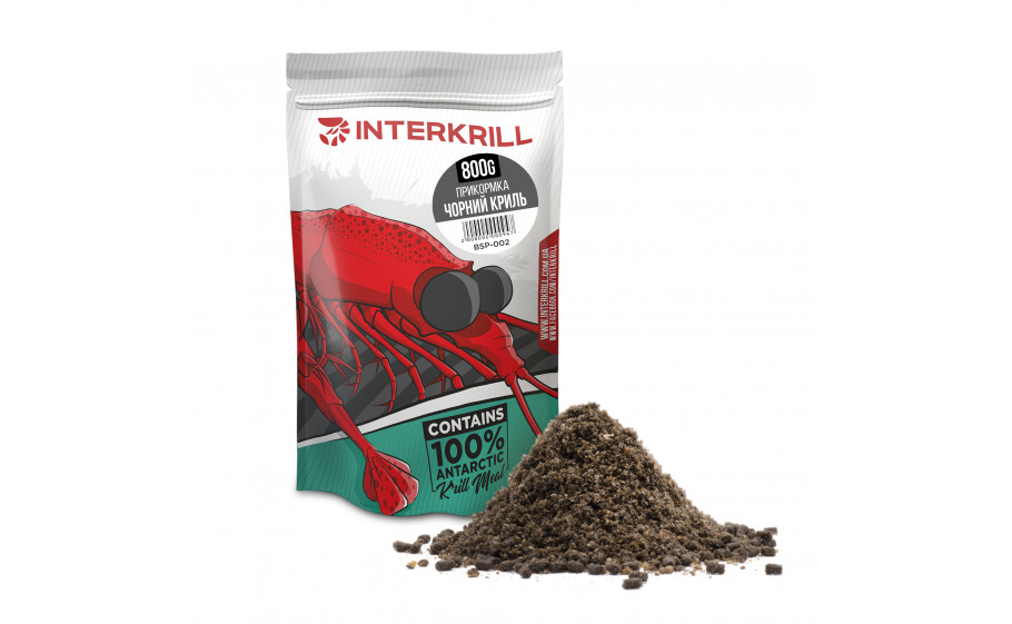 Прикормка INTERKRILL Черный Криль 800г